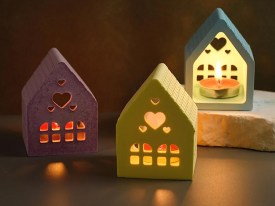 Molde silciona casita con corazones